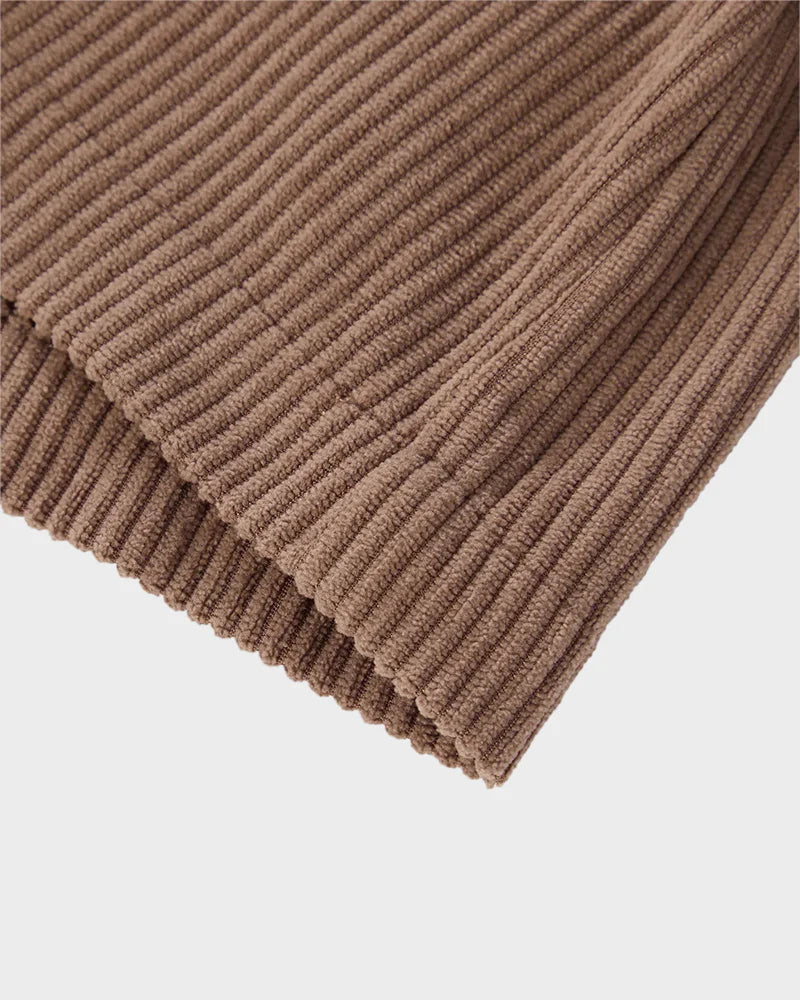 High Waist Corduroy 2-in-1 Mini Skirt A473