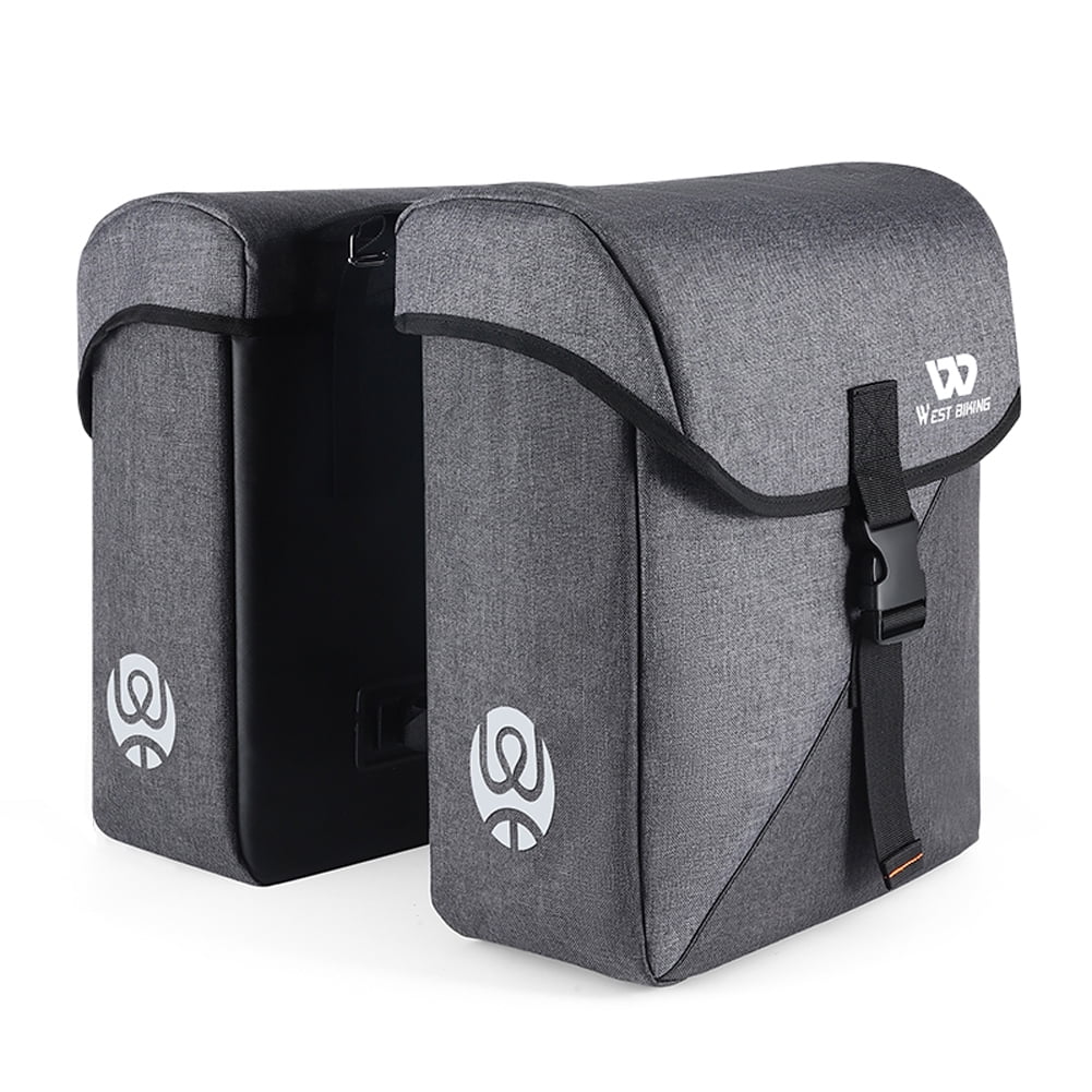 35L Bike Double Bag Rear Seat Luggage Carrier Trunk Bag X530690