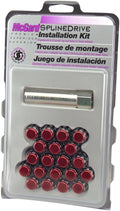 Chrome with Red Cap Wheel Installation Kit A3301