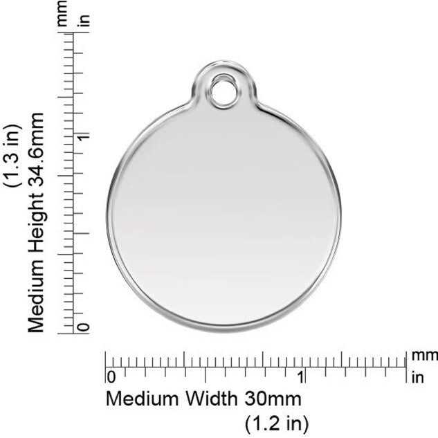 Enamel Pet ID Tag Heart P324