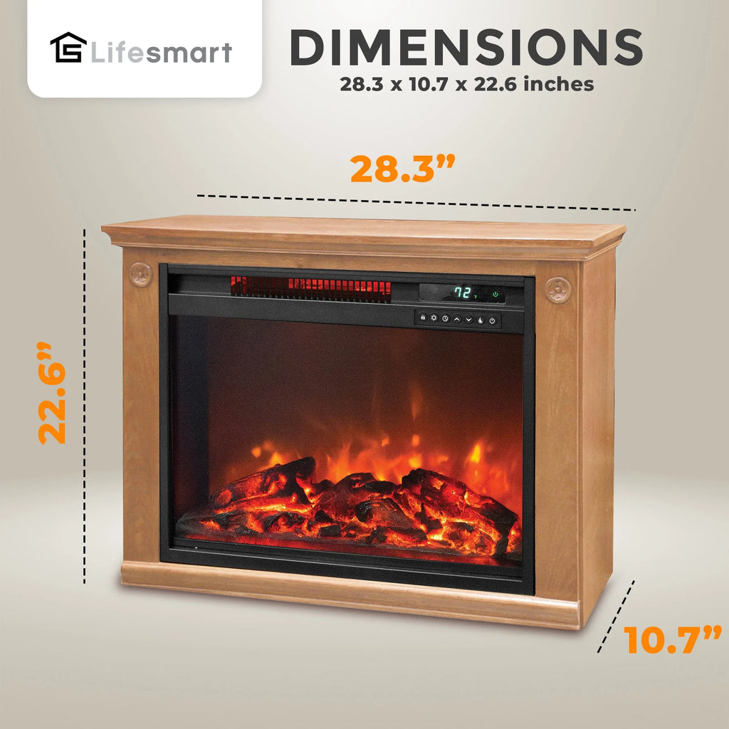 1500W Portable Electric Infrared Quartz Indoor Fireplace R825046