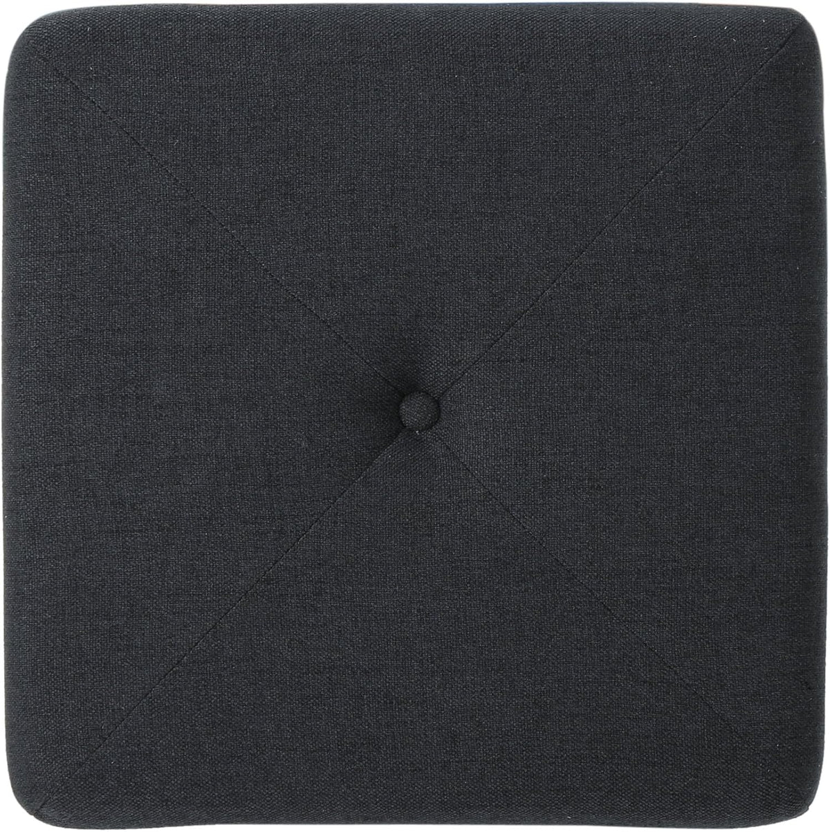 Dark Charcoal Fabric Square Ottoman H887