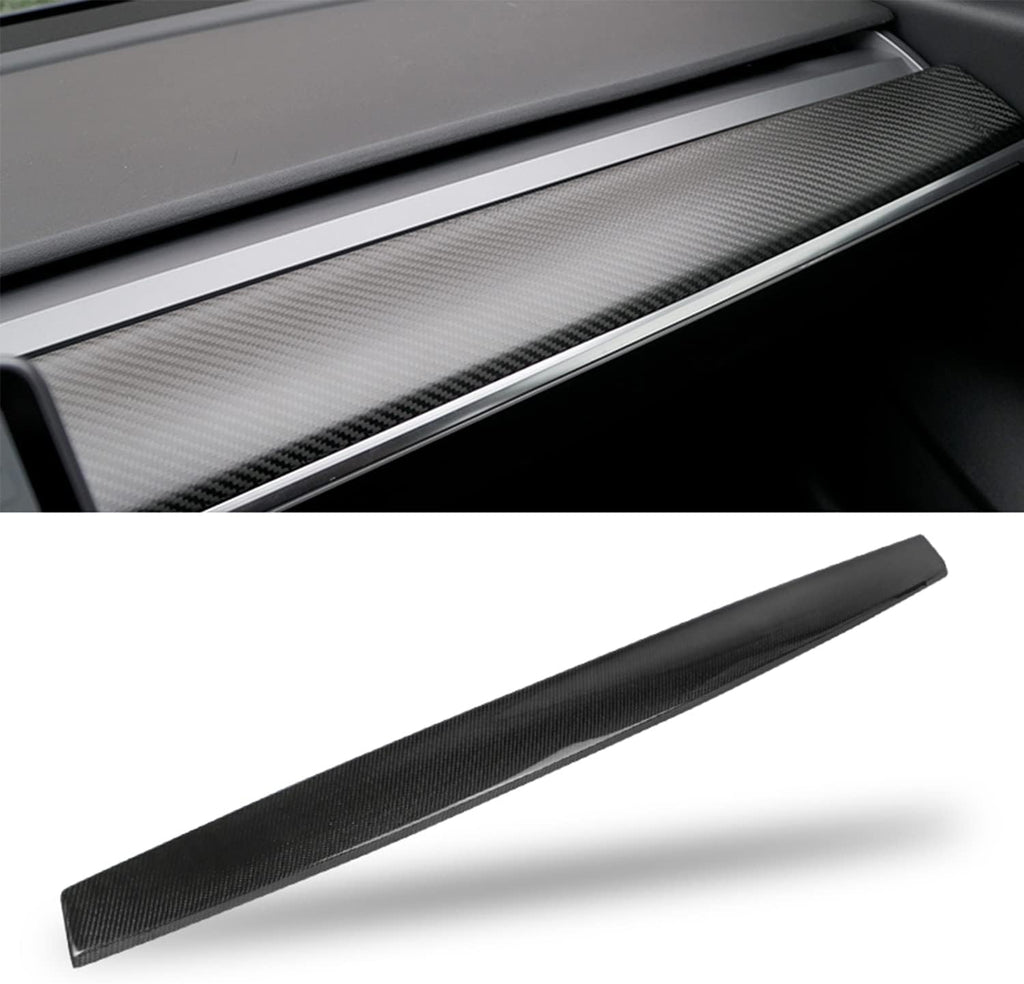Matte and Gloss Black Carbon Fiber Dashboard Cover Wrap W756