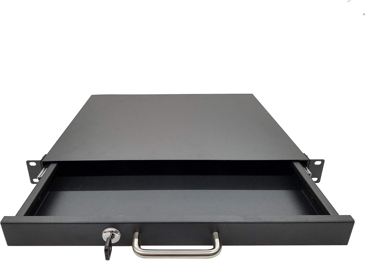 1U Rack Mount Locking Deep Drawer Server Cabinet Case, Pack of 2 F93139