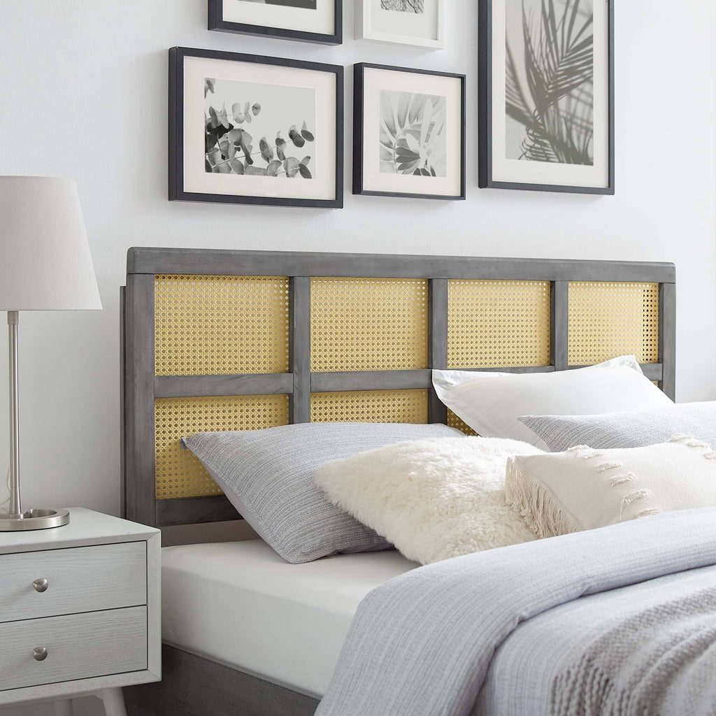 Gray Cane King Headboard J56459