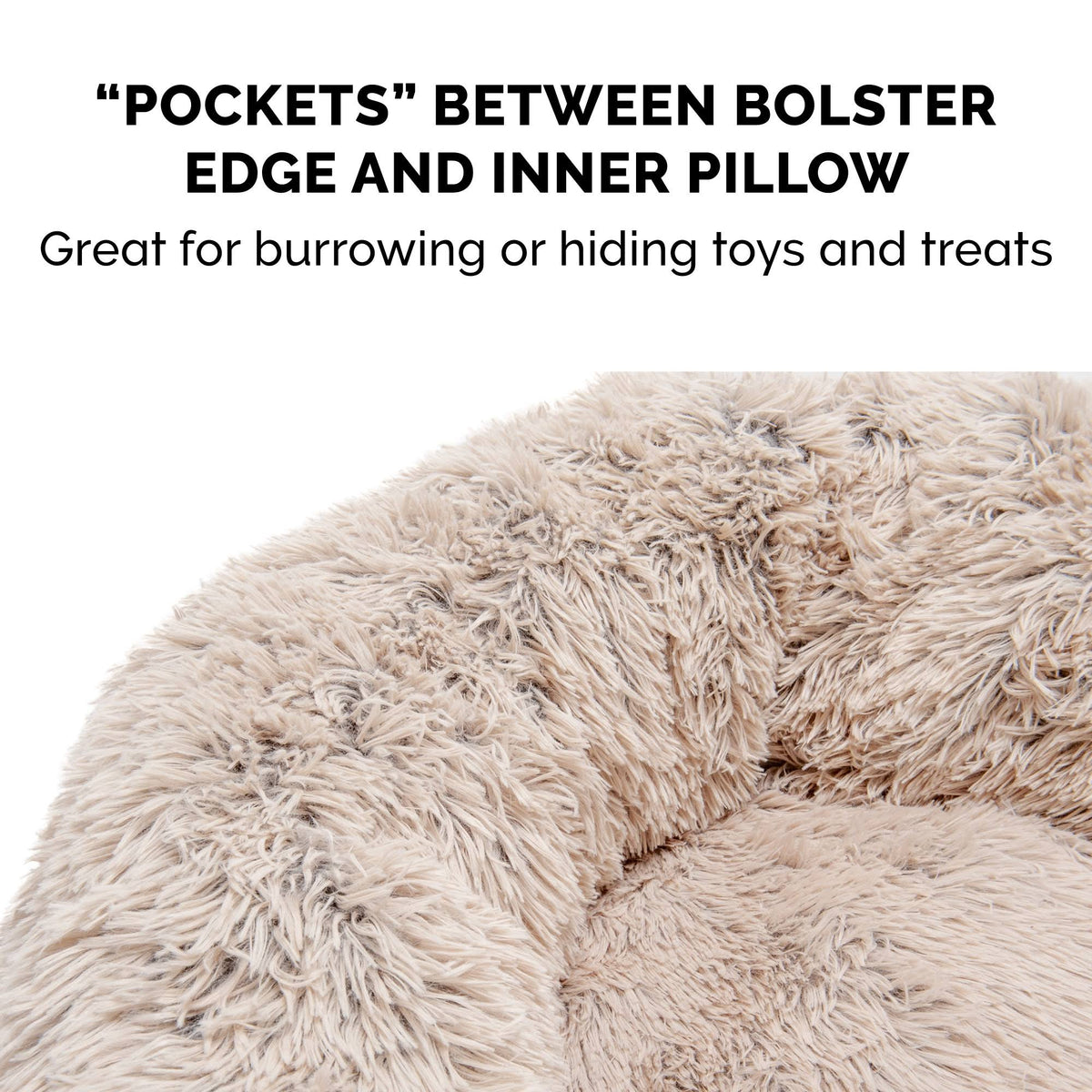 Long Fur Donut Dog Bed V48628