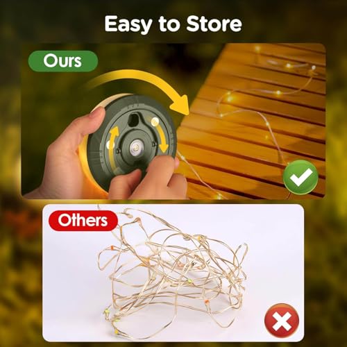 2-Pack 32.8FT Rechargeable Camping String Lights V335366