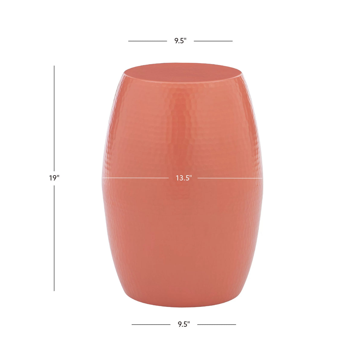 Coral Textured Metal Side Table R871