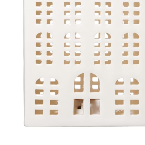 White Ceramic Christmas Village House with Lights U10618