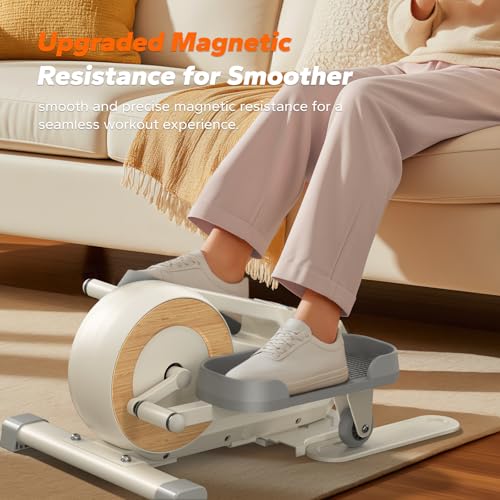 Under Desk Elliptical Machine, Seated Pedal Exerciser with 8 Resistance Levels U880