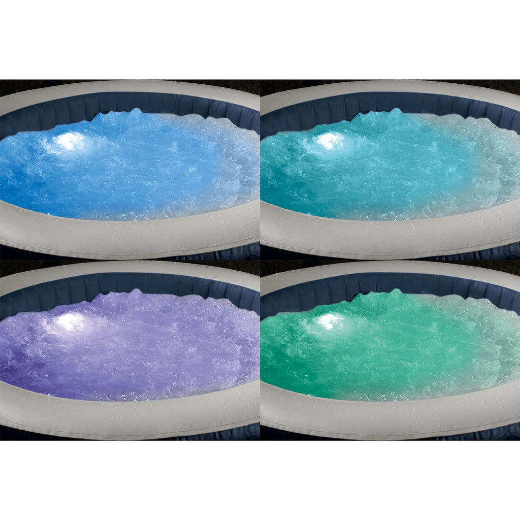 4 Person Inflatable Hot Tub with LED Light A26583