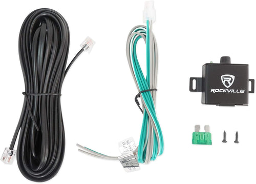 12 inch Vented Powered Car Subwoofer Enclosure 2000 Watt with 4 Gauge Amp Wiring Kit V37612
