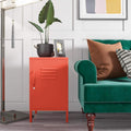 Orange Metal Locker End Table A932
