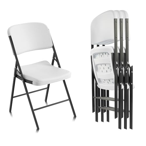 White 6-Pack Heavy Duty Folding Plastic Chairs B3975