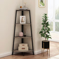 Grey 4 Shelves Corner Bookcase K646724