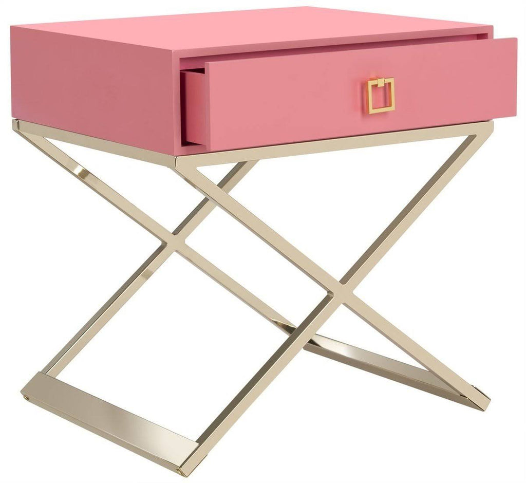 Black Cross Leg End Table U94697