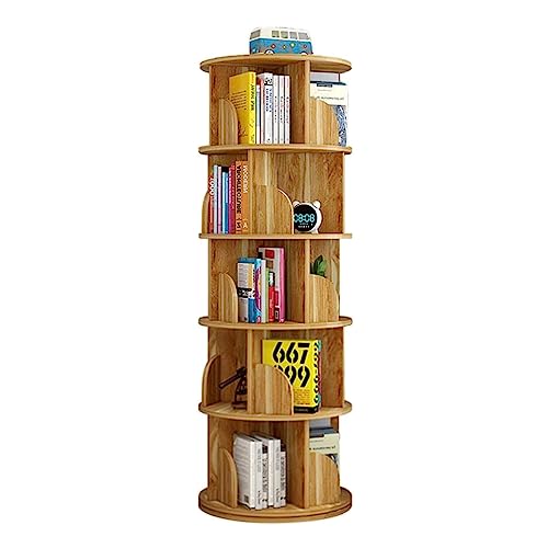 Brown 40 x 160cm Wooden Rotating Bookcase L922196