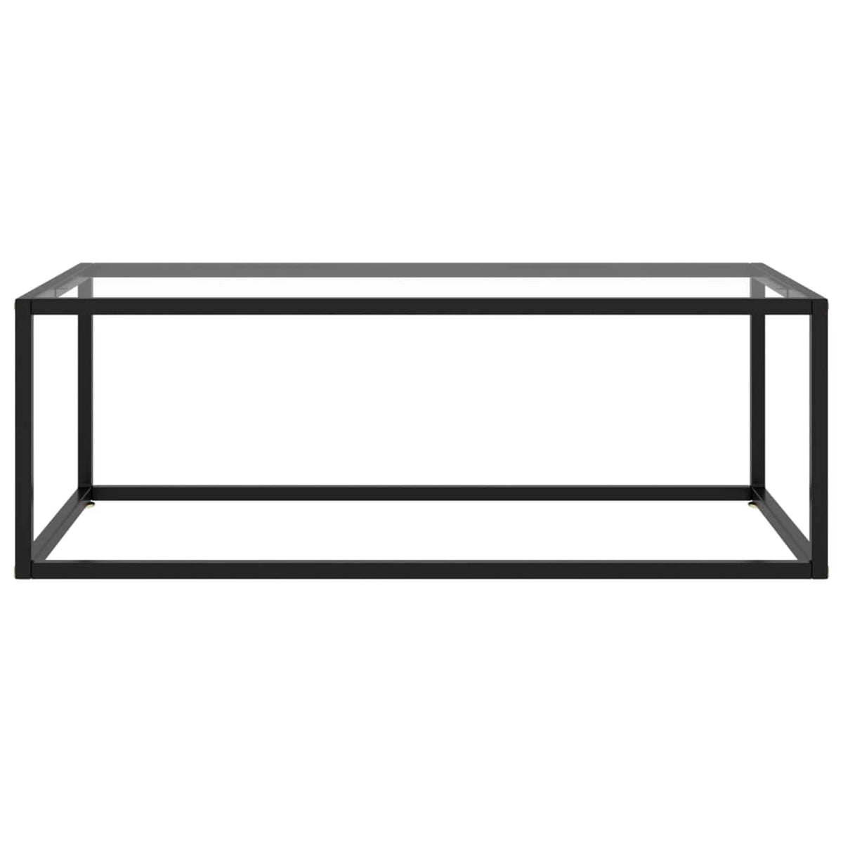 Modern Coffee Table Tempered Glass Tabletop Steel Frame O459049