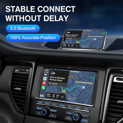 Grey Wireless Carplay Adapter with USB C Receiver O882