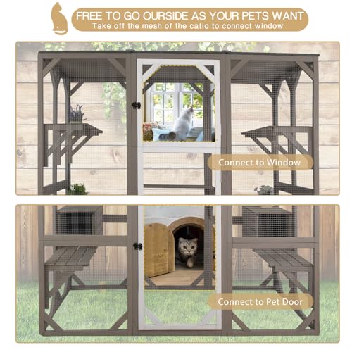 71" Wooden Cat Enclosure Z10737