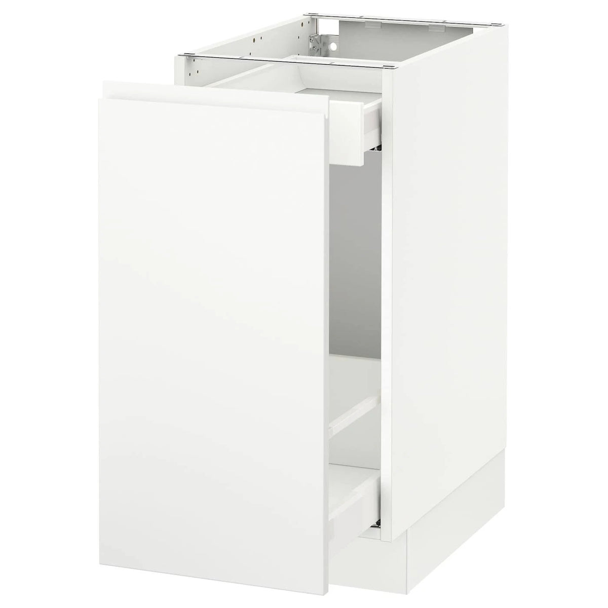 White Base Cabinet with Pull-Out Storage E1902