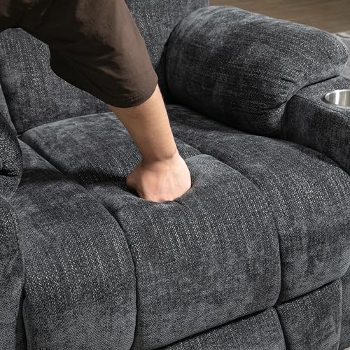 Grey Power Lift Recliner Chair with Massage and Heat H4625