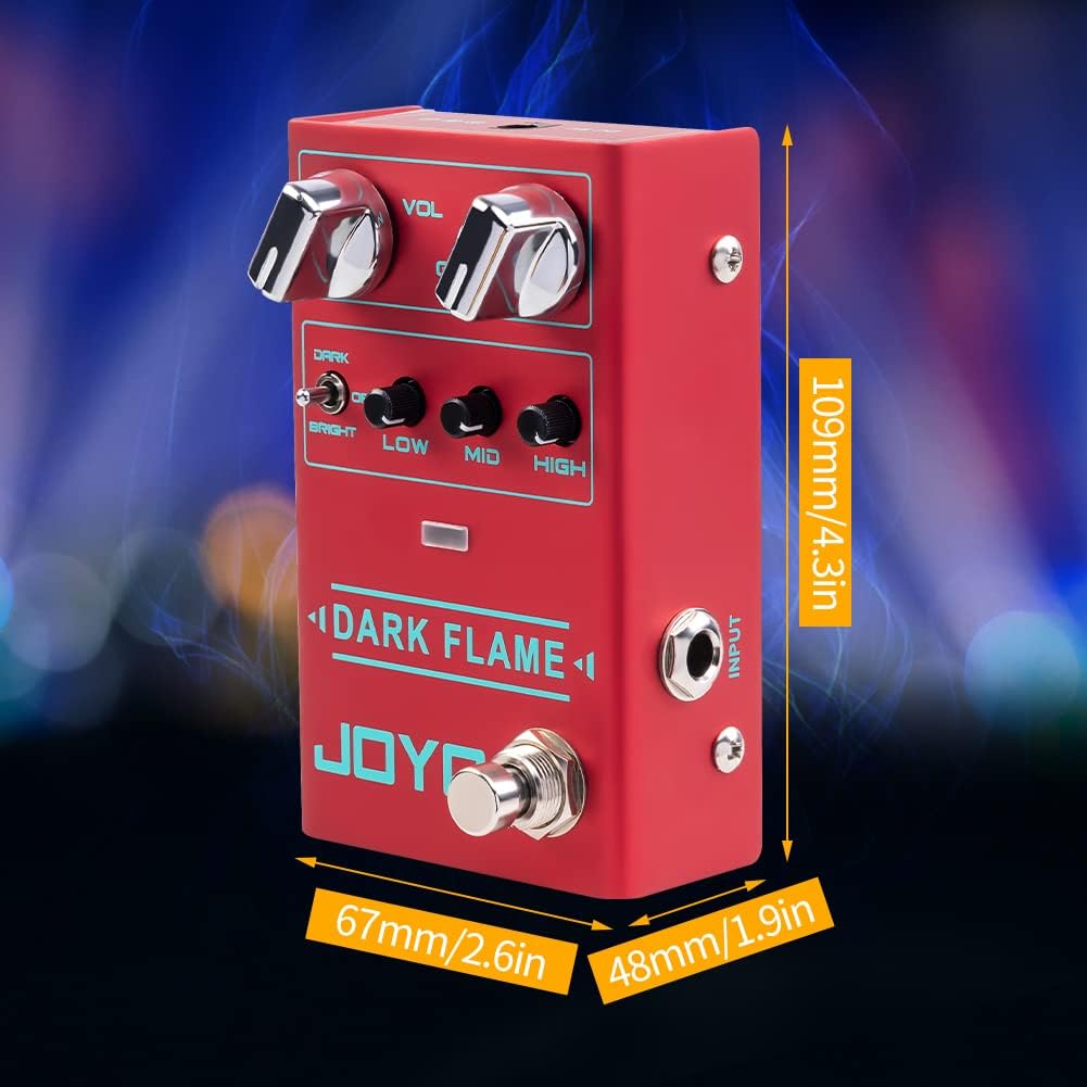 Modern Metal High Gain Distortion Guitar Effect Pedal Dark Flame R Series Distortion Pedal with Treble/Mid/Bass Knobs and Different Tone Style for Electric Guitar Pack of 2 A992206