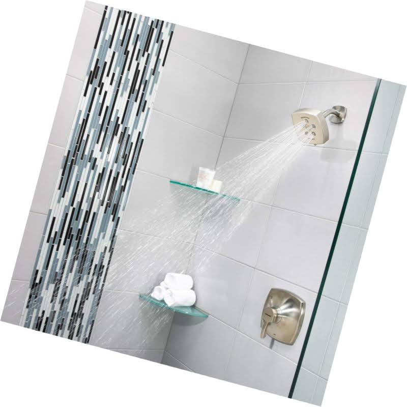 Brushed Nickel Pressure Balance Shower Valve and Trim S90945
