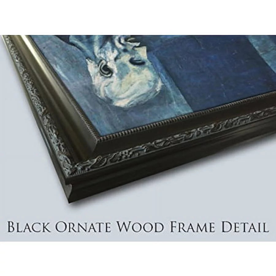 Black Ornate Wood Framed Art Print E36885