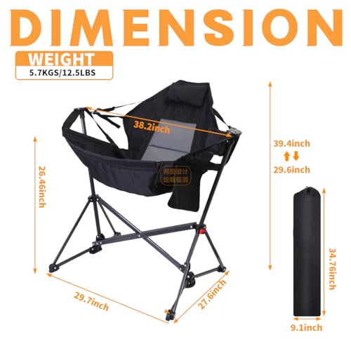 Hammock Chair with Cup Holder and Side Pocket A7896