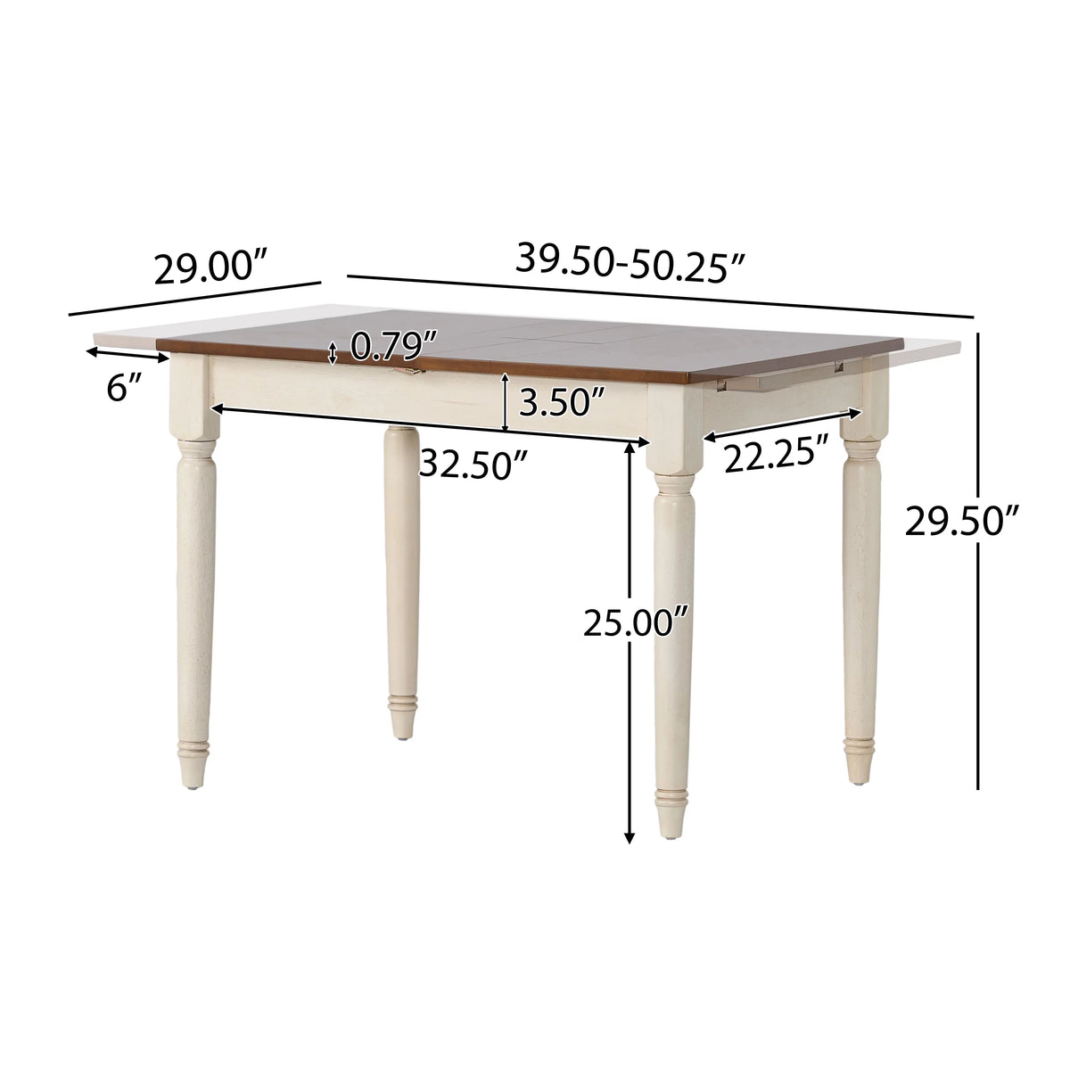 Rectangular Expandable Dining Table D909