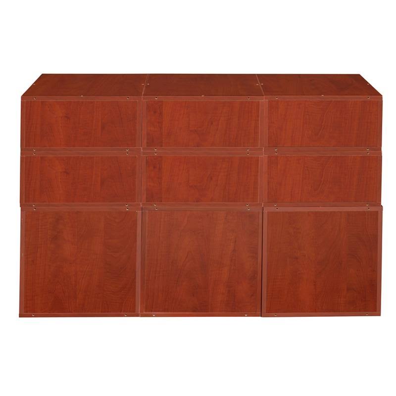 Cherry/Blue 3 Full Cubes/6 Half Cubes Storage Set with Foldable Storage Bins N1080