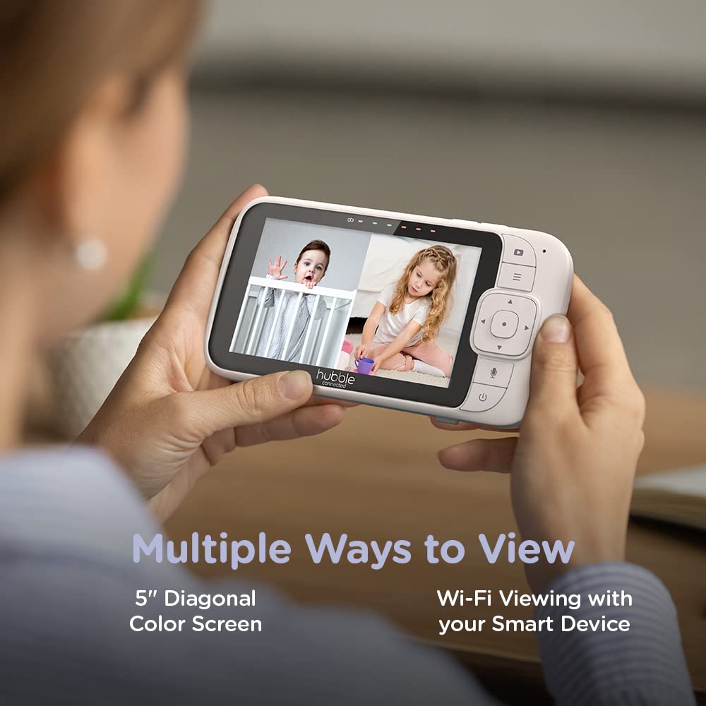 White 2-Cameras Smart Baby Monitor with Camera and Audio P71218