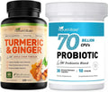 Turmeric & Ginger 120 ct + Probiotics 70 Billion CFU 30 ct N1586
