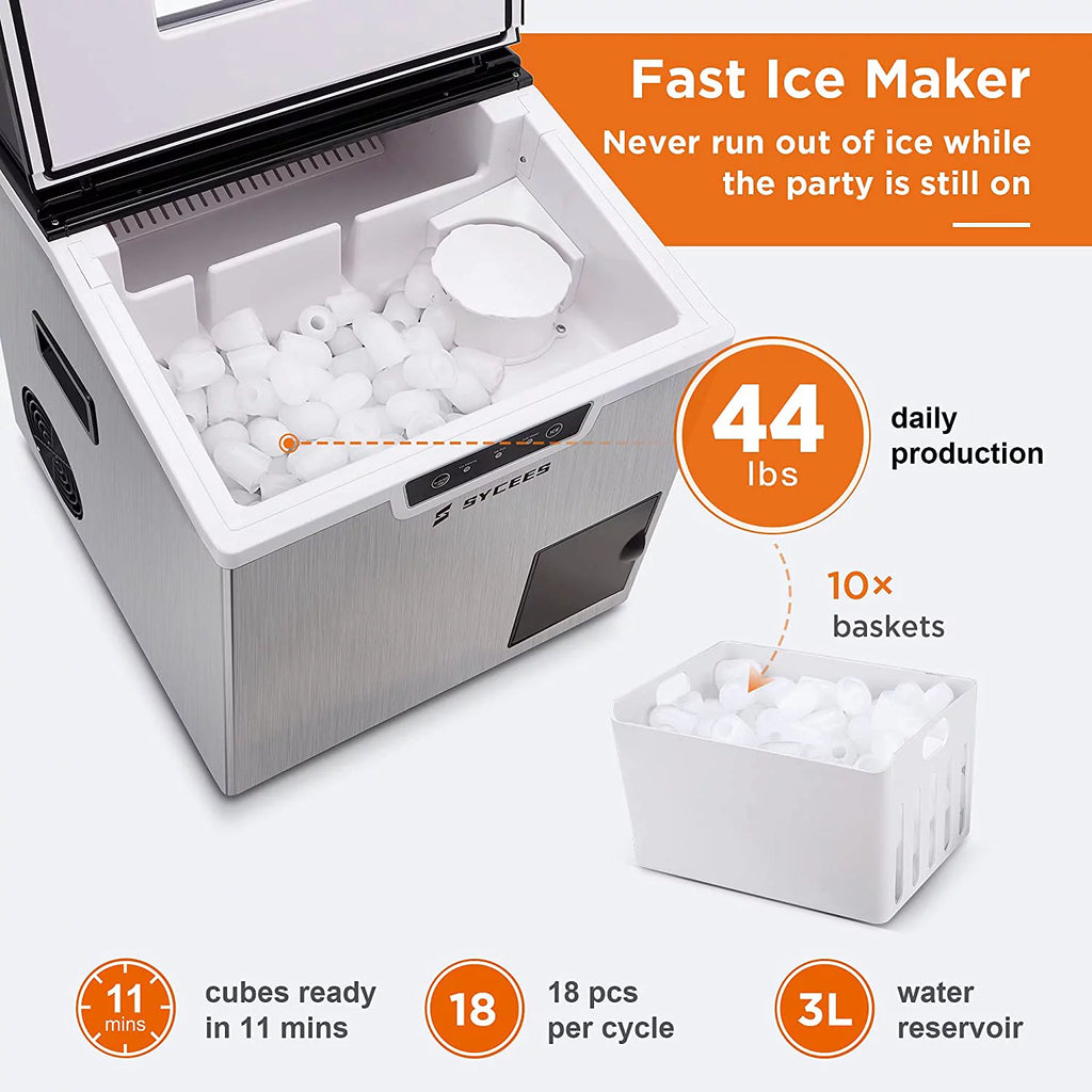 2-in-1 Countertop Ice Maker and Shaver Machine with Ice Scoop and Basket T357