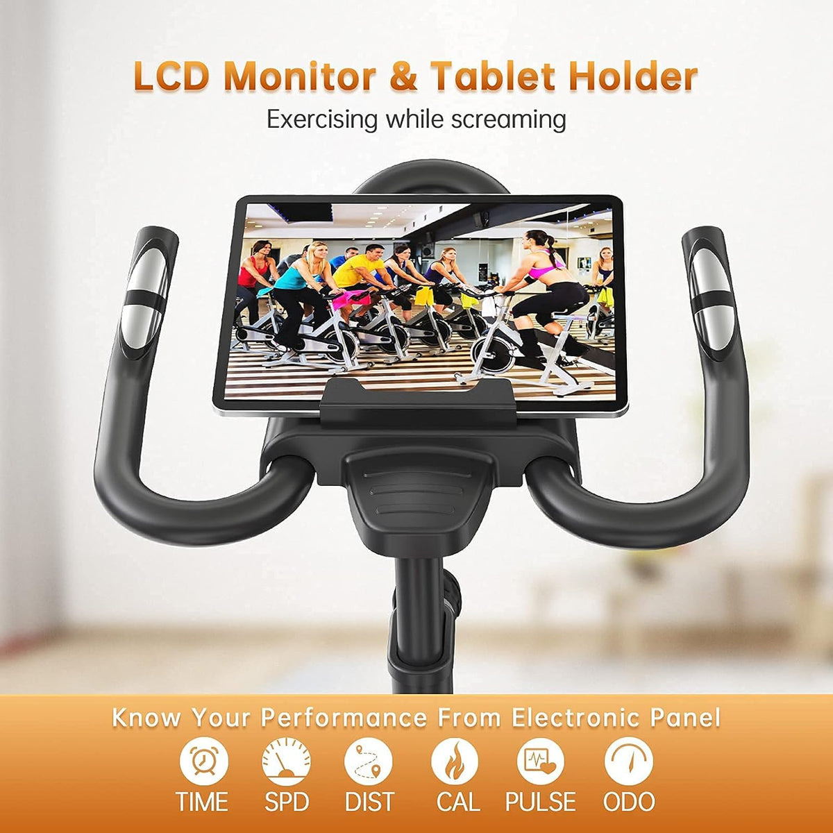Indoor Cycling Bike with Monitor Screen Magnetic Resistance Z4425