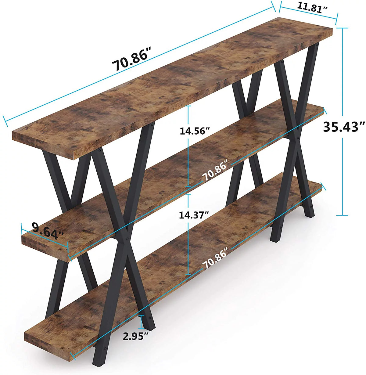 Narrow Long Sofa Table with Storage 70.8 Inch Z9983