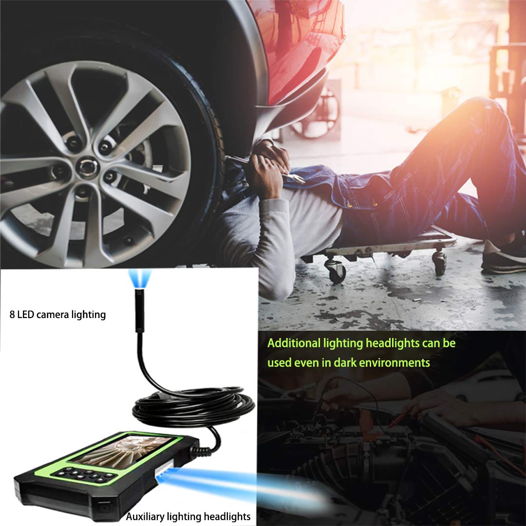 Dual Lens 1080P Borescope Inspection Camera with 16.5FT Semi-Rigid Cable, 32GB Card, Pack of 2 R8248
