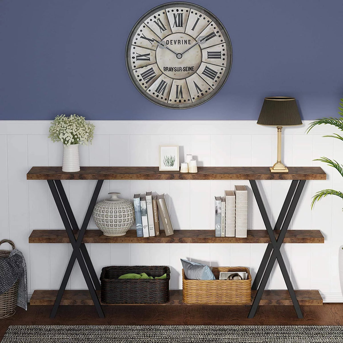Narrow Long Sofa Table with Storage 70.8 Inch Z9983
