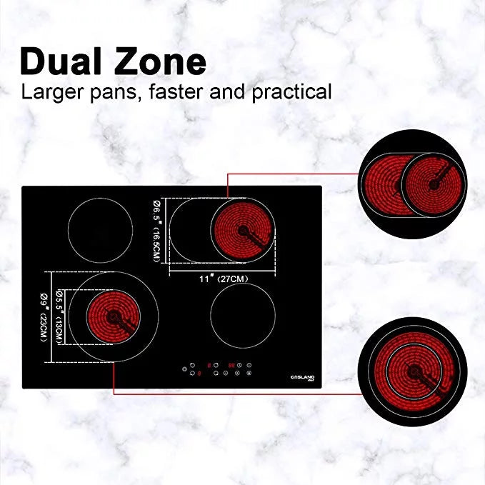 30" 4 Burners Ceramic Glass Electric Cooktop G682753