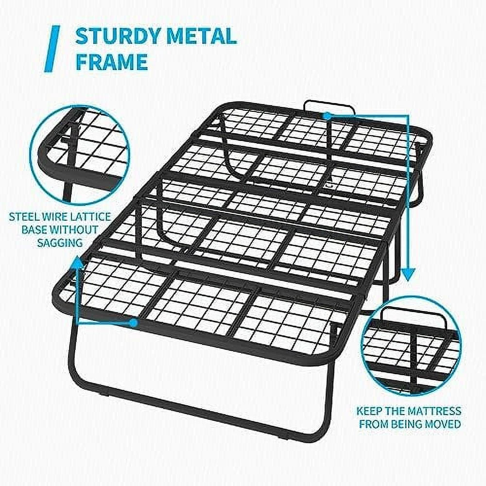 Folding Bed with 5 Inch Mattress Full Size Portable Bed X121