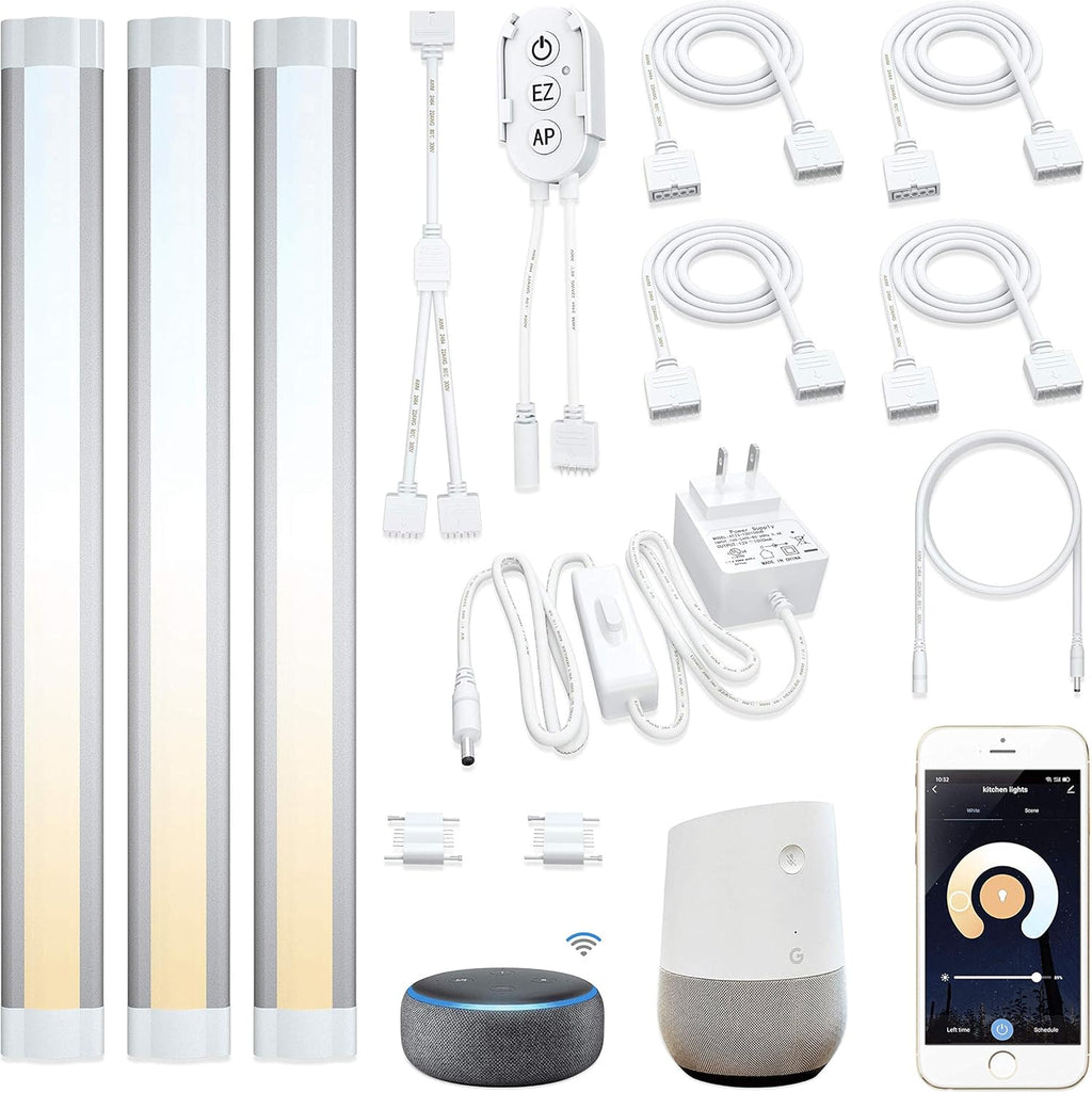 LED Smart Under Cabinet Lights 2700K to 6500K 6 Lights Bar Kit U435749