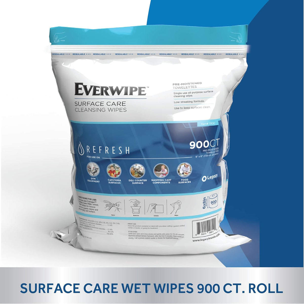 900 Count Wet Wipes, Pack of 2 L8518