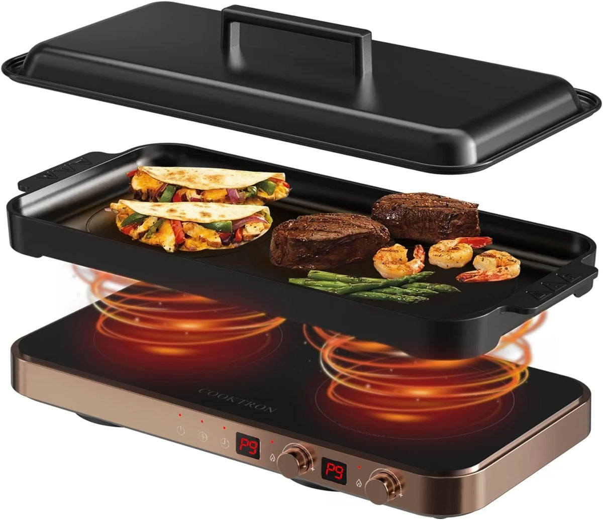 Portable 2 Burner Induction Cooktop Electric Stove J9745