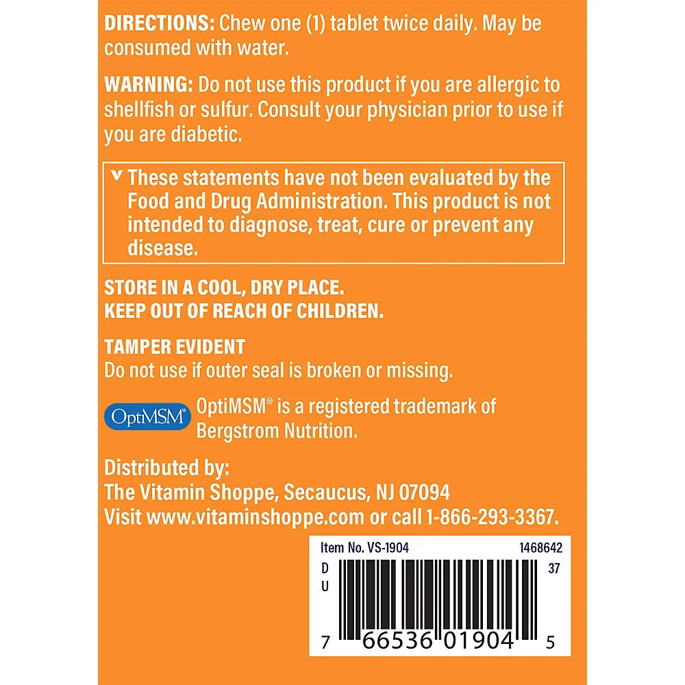 Glucosamine Chondroitin MSM Chewable Wafers Raspberry 120 Count C261