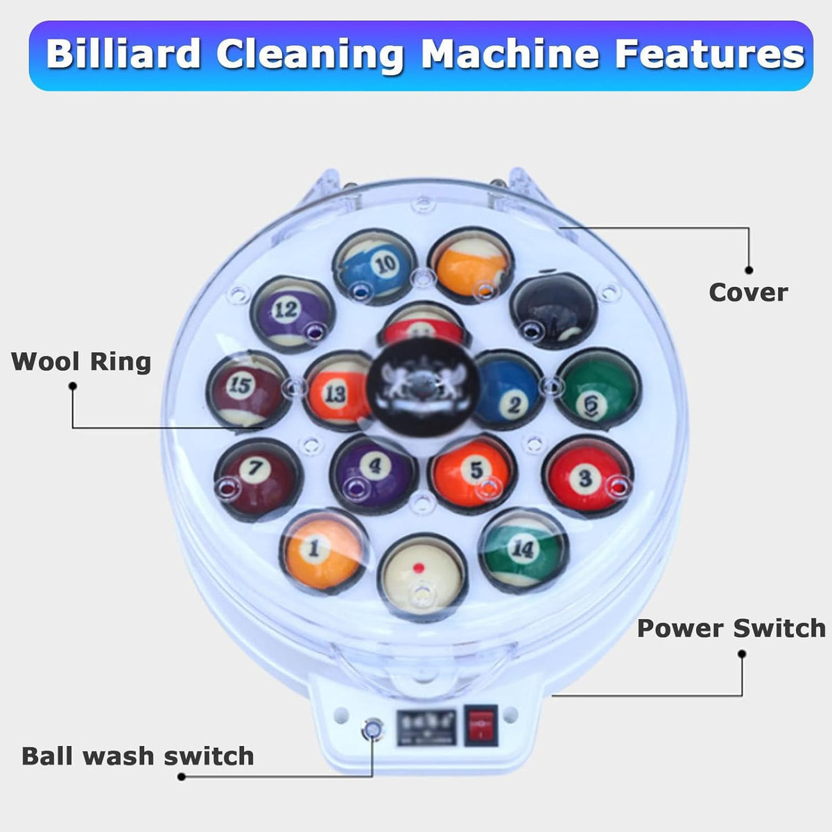 2 in 1 Automatic Billiard Ball Cleaning Machine M617