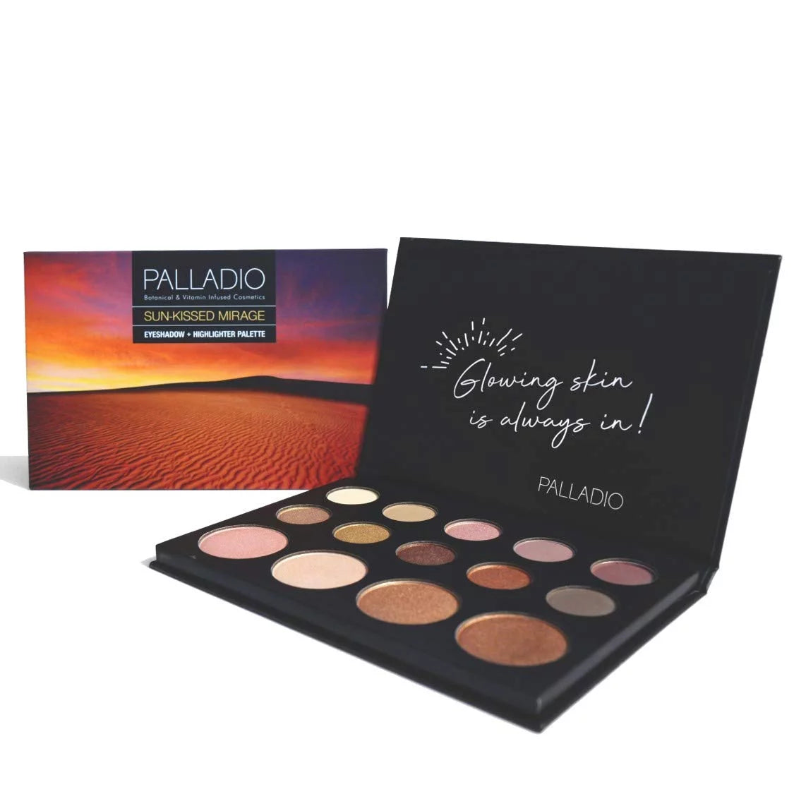 Warm Matte and Shimmer Eyeshadow Highlighter Palette O4923
