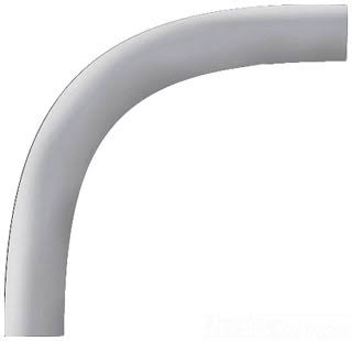 90 Degree Elbow 3 inch PVC Gray Sch 80 F2352