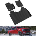 F150 Floor Mats for 2021 2022 Ford F-150 SuperCrew Cab All Weather Custom Fit Liners I807