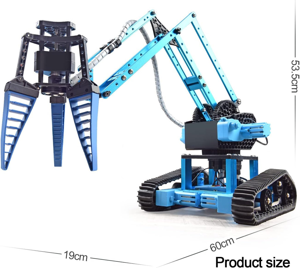15 Channels 2.4G RC Robot Toy, DIY 151 pcs Take Apart Stem Excavator Toy Electronic Alloy Metal Mechanical Robotic Arm Building Kit Q5627